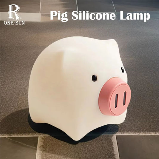 Cute Silicone Piggy Night Light