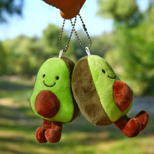 Cute Plush Avocado Bag Charm Keychain