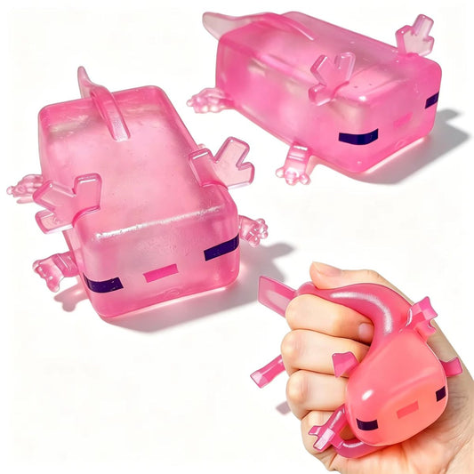 Transparent Cube Axolotl Stress Relief Toy