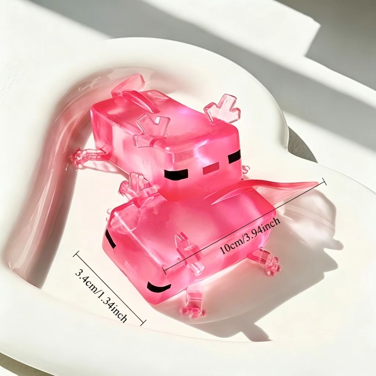 Transparent Cube Axolotl Stress Relief Toy