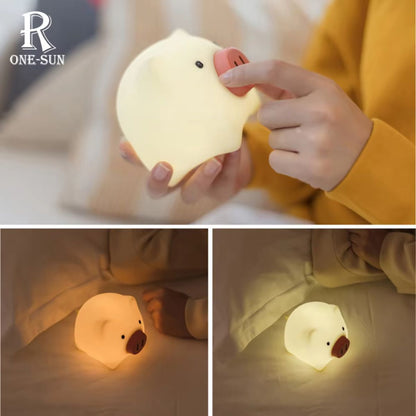 Cute Silicone Piggy Night Light