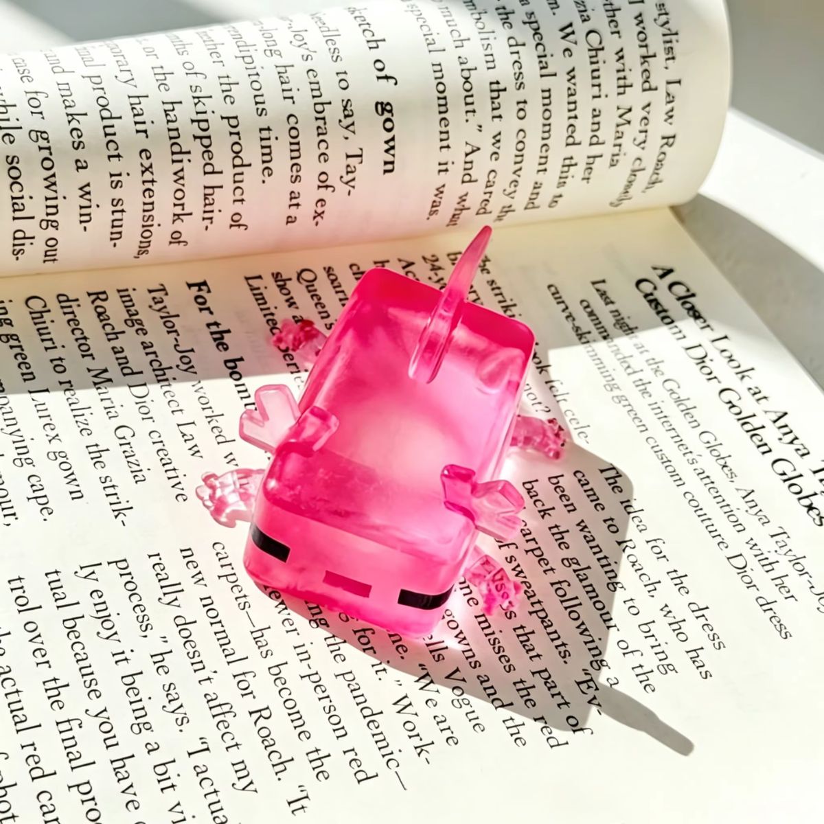 Transparent Cube Axolotl Stress Relief Toy
